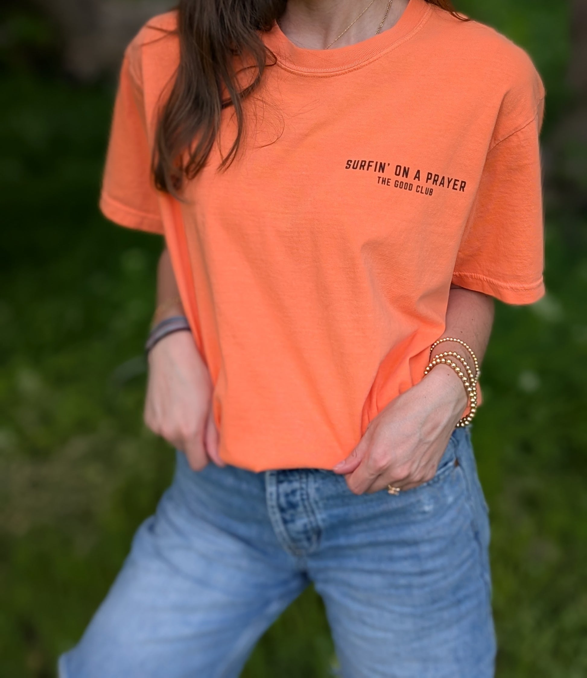 Surfin' on a prayer Oversized Tee