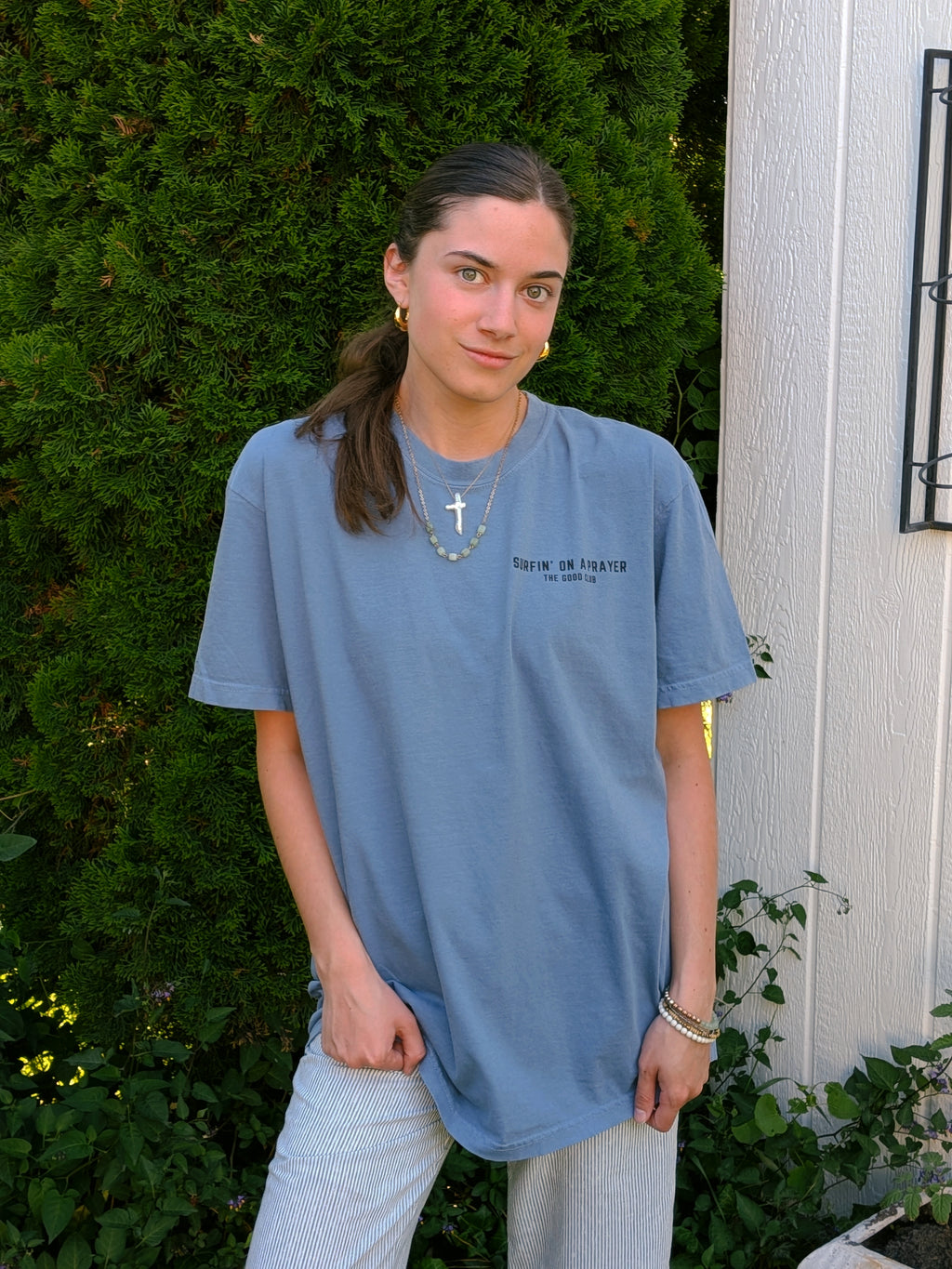 Surfin' on a prayer Oversized Tee